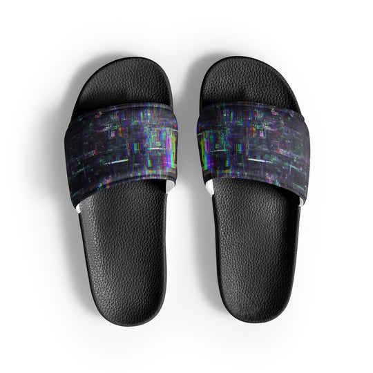 Glitchwear Men's Slides, AI Signature Style AI-Designed 30, main view