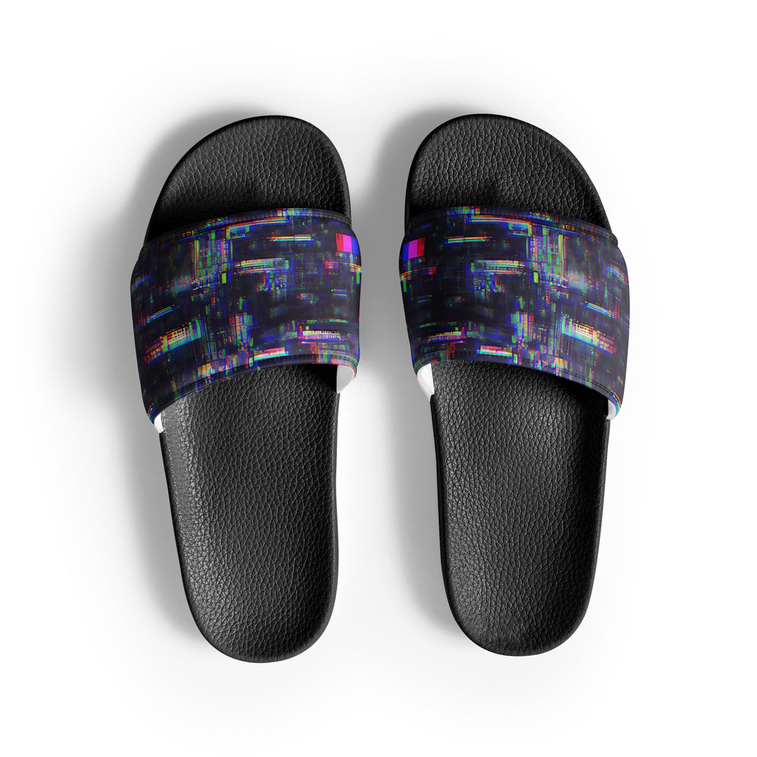 Glitchwear Men's Slides, AI Signature Style AI-Designed 32, main view