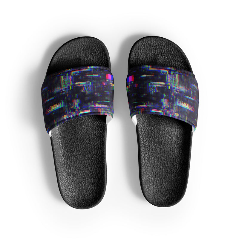 Glitchwear Men's Slides, AI Signature Style AI-Designed 32, main view