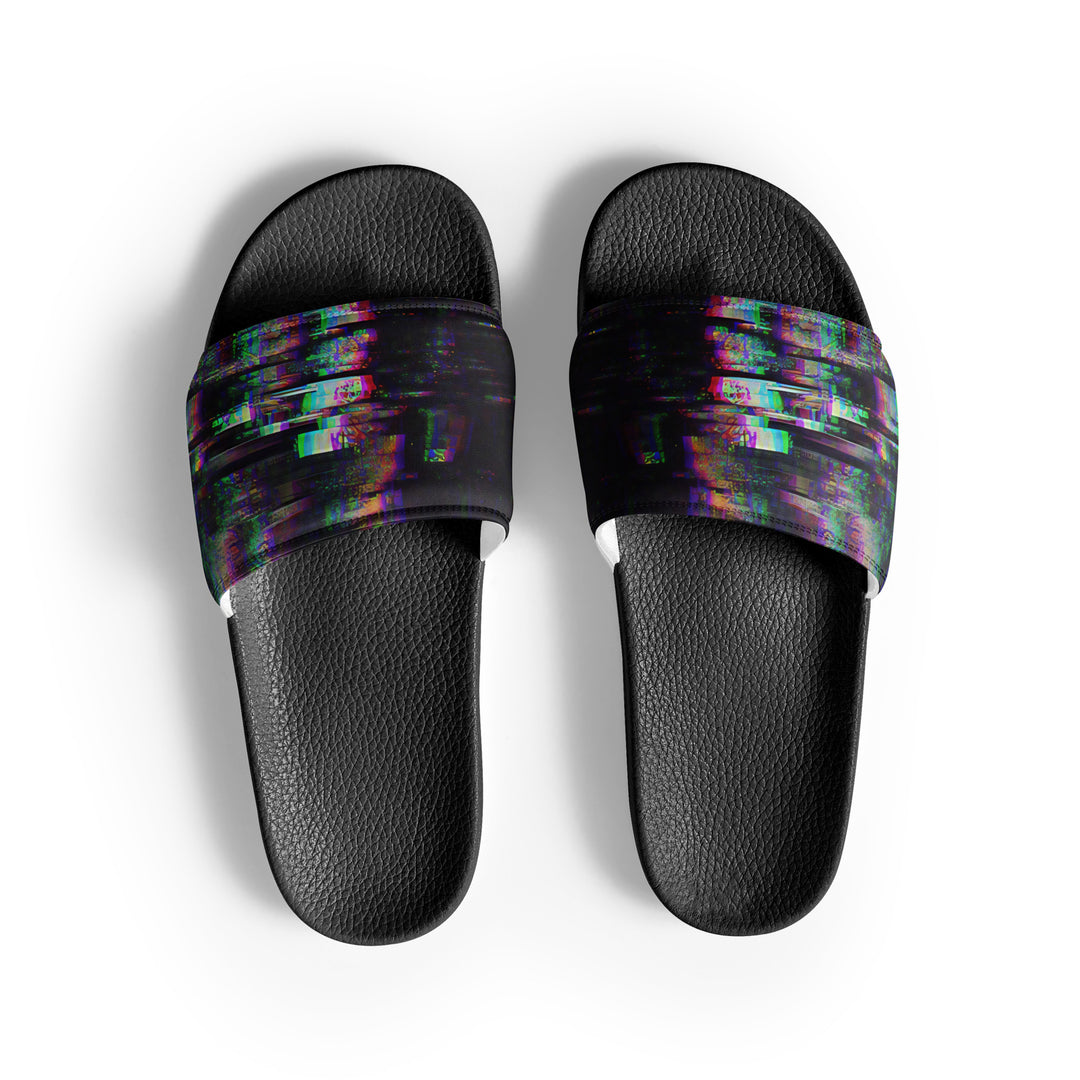 Glitchwear Men's Slides, AI Signature Style AI-Designed 35, main view