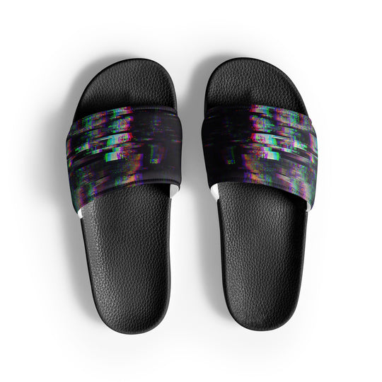 Glitchwear Men's Slides, AI Signature Style AI-Designed 35, main view