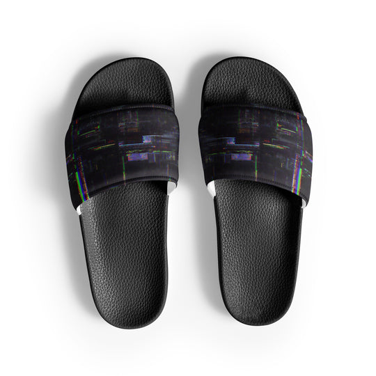Glitchwear Men's Slides, AI Signature Style AI-Designed 36, main view