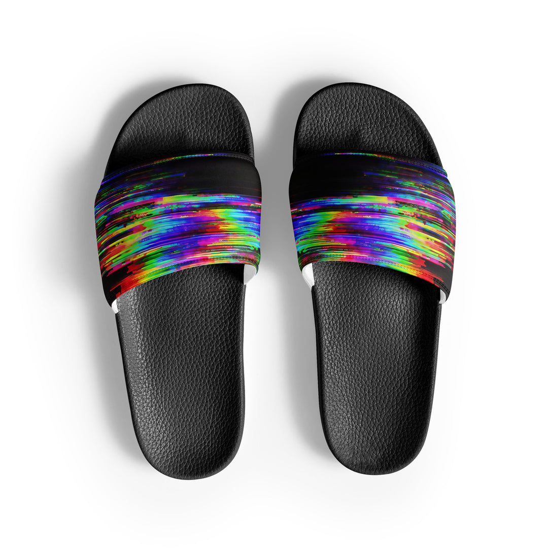 Glitchwear Men's Slides, AI Signature Style AI-Designed 42, main view