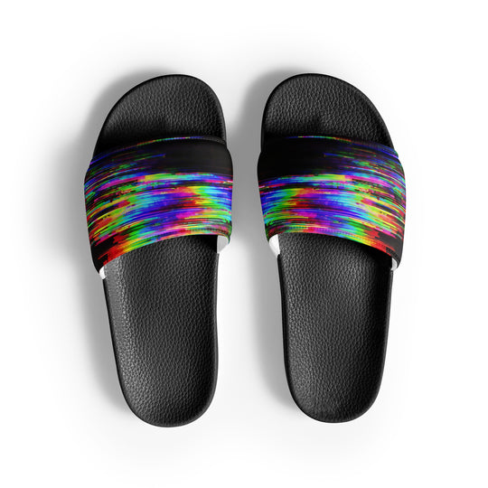 Glitchwear Men's Slides, AI Signature Style AI-Designed 42, main view