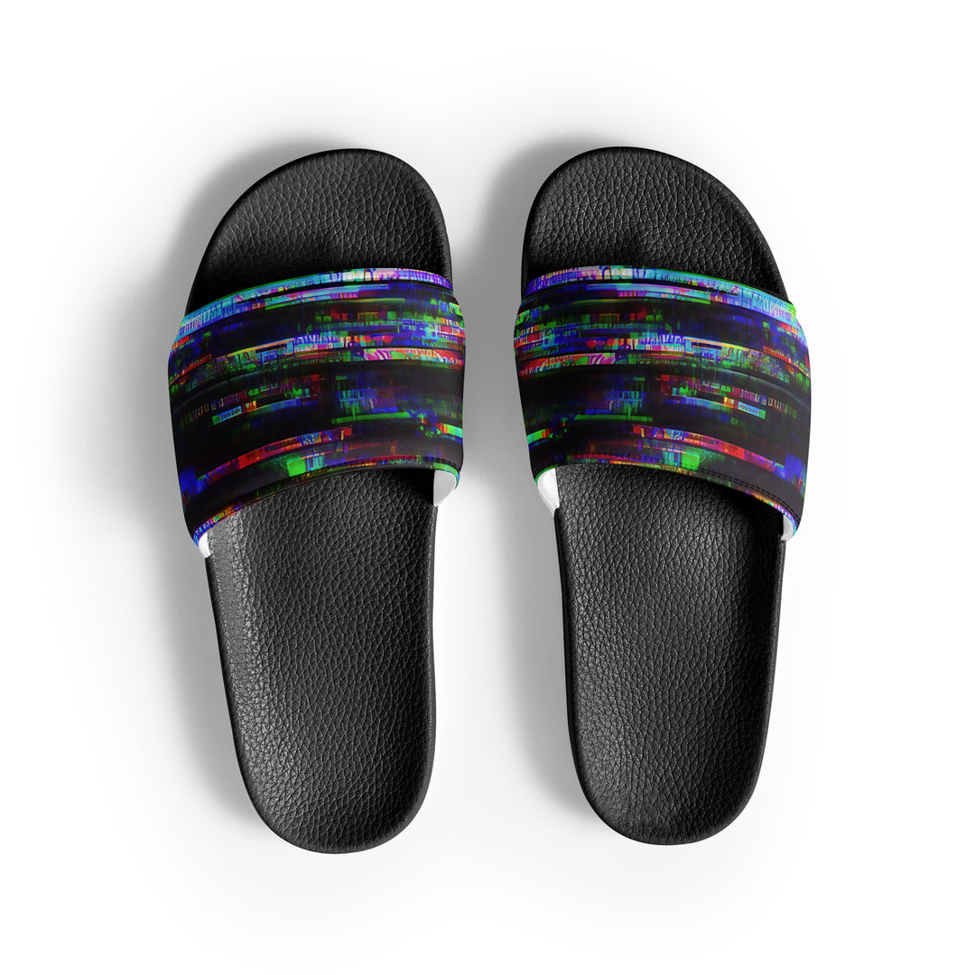 Glitchwear Men's Slides, AI Signature Style AI-Designed 45, main view