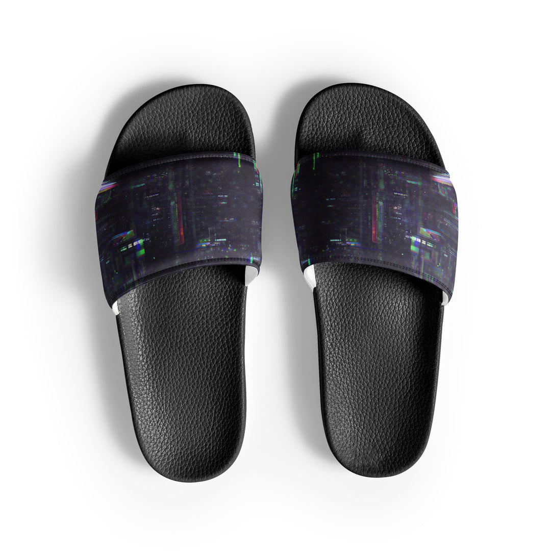 Glitchwear Men's Slides, AI Signature Style AI-Designed 25, main view