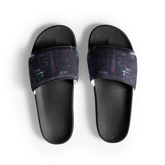 Glitchwear Men's Slides, AI Signature Style AI-Designed 25, main view
