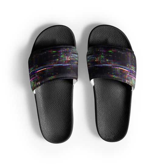 Glitchwear Men's Slides, AI Signature Style AI-Designed 27, main view