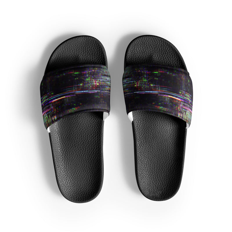 Glitchwear Men's Slides, AI Signature Style AI-Designed 27, main view