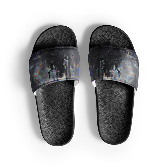 Glitchwear Men's Slides, AI Signature Style AI-Designed 14, main view