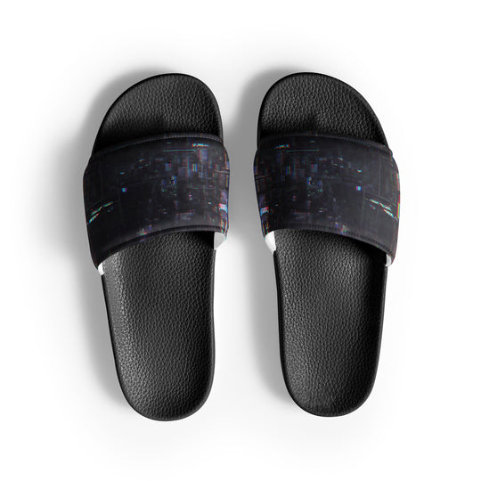 Glitchwear Men's Slides, AI Signature Style AI-Designed 26, main view