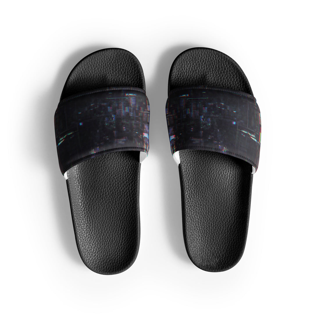 Glitchwear Men's Slides, AI Signature Style AI-Designed 23, main view