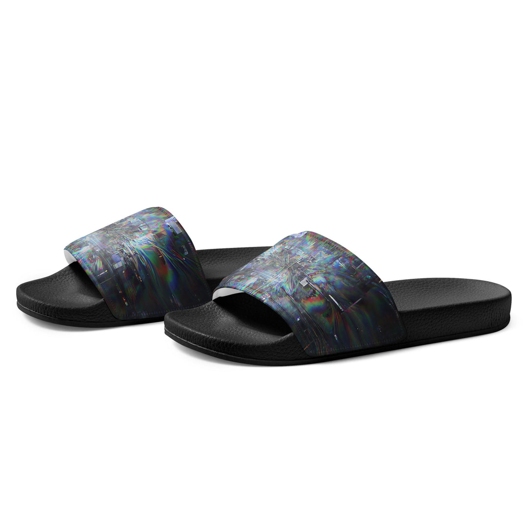 Glitchwear Men's Slides, AI Signature Style AI-Designed 3, view 3