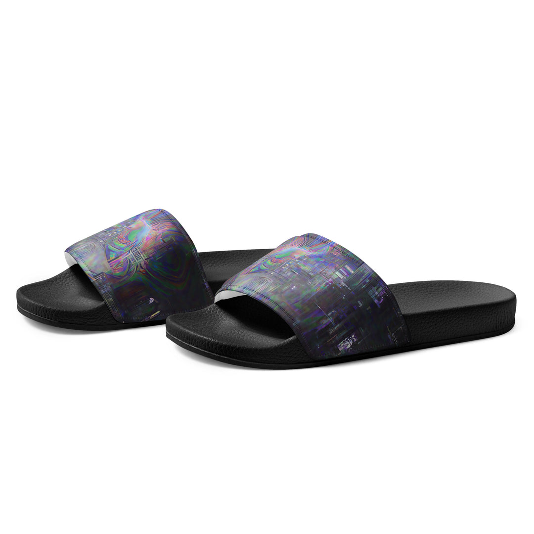 Glitchwear Men's Slides, AI Signature Style AI-Designed 4, view 3