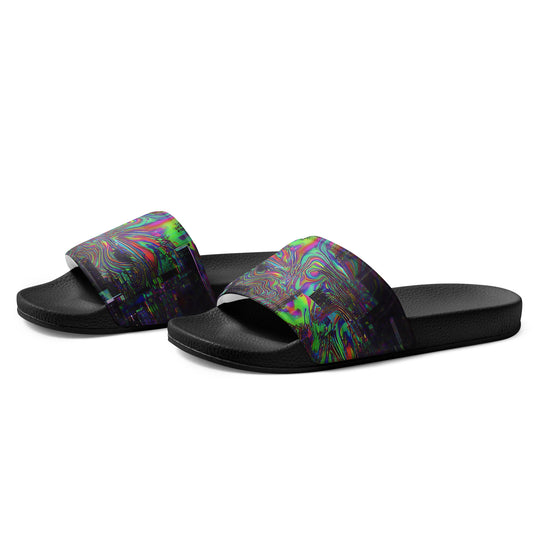 Glitchwear Men's Slides, AI Signature Style AI-Designed 6, view 3