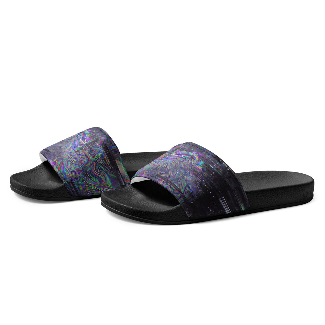 Glitchwear Men's Slides, AI Signature Style AI-Designed 7, view 3