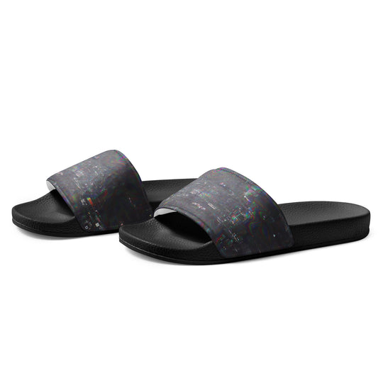 Glitchwear Men's Slides, AI Signature Style AI-Designed 8, view 3