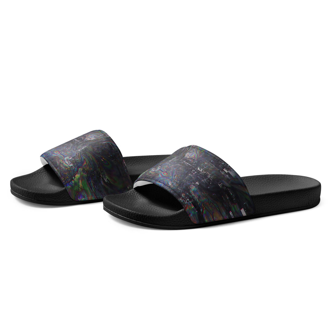 Glitchwear Men's Slides, AI Signature Style AI-Designed 9, view 3