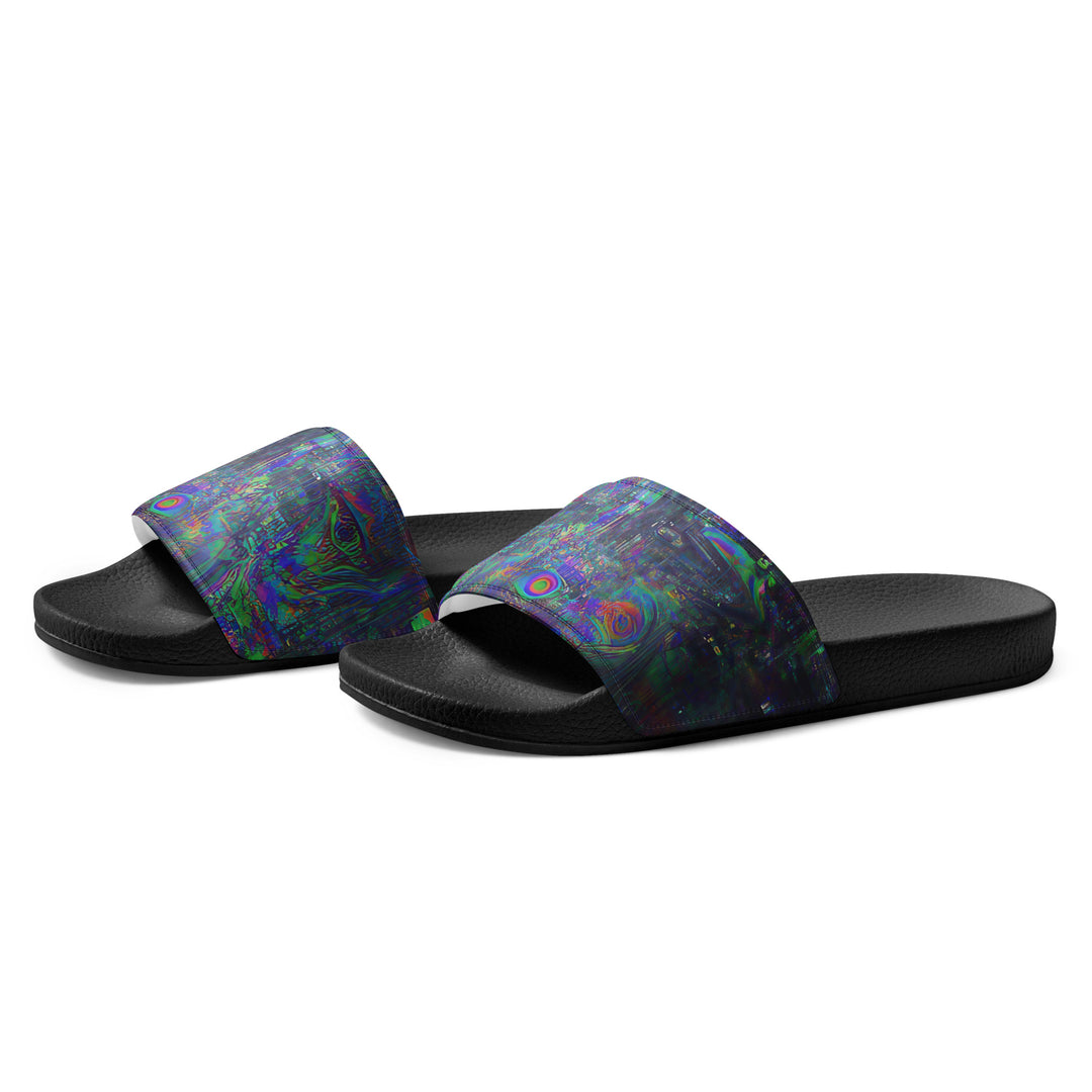 Glitchwear Men's Slides, AI Signature Style AI-Designed 11, view 3