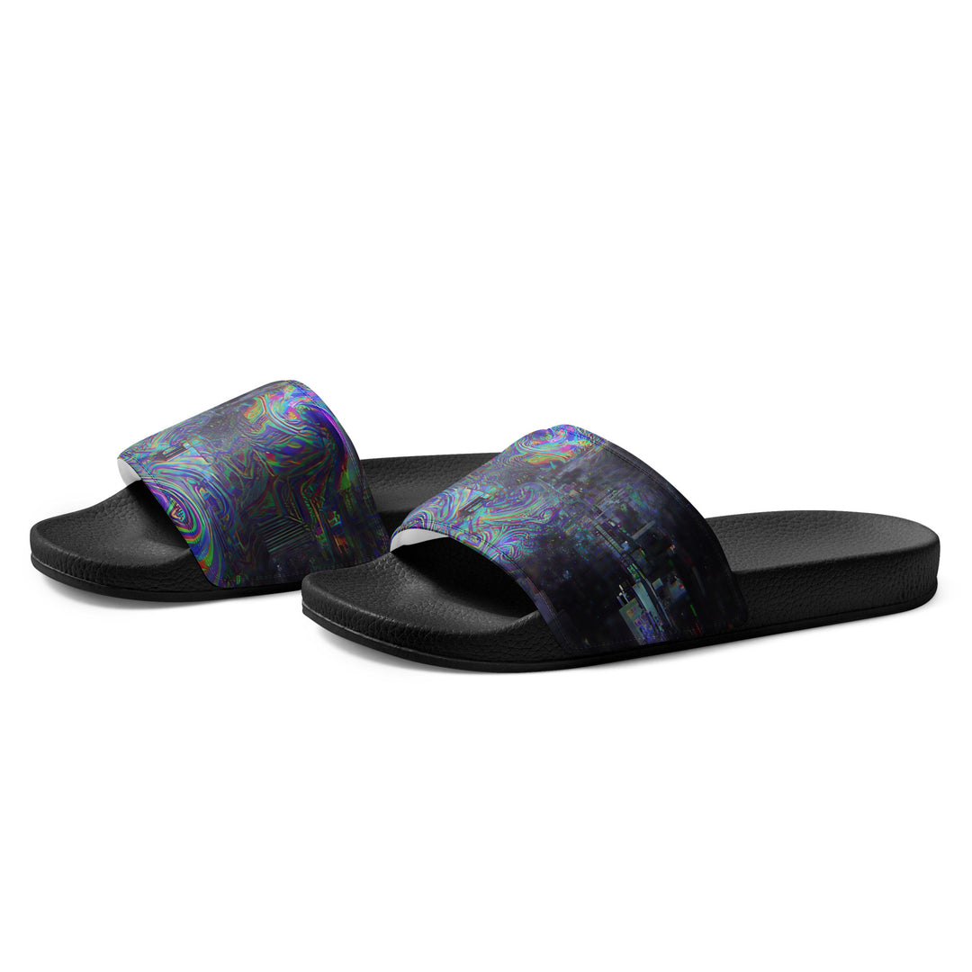 Glitchwear Men's Slides, AI Signature Style AI-Designed 17, view 3