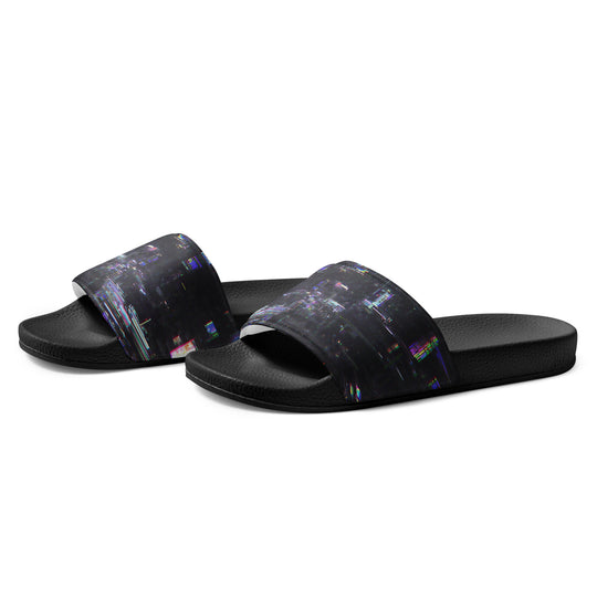 Glitchwear Men's Slides, AI Signature Style AI-Designed 28, view 3