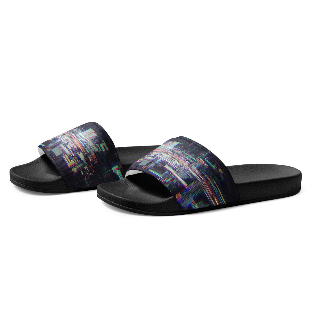 Glitchwear Men's Slides, AI Signature Style AI-Designed 29, view 3