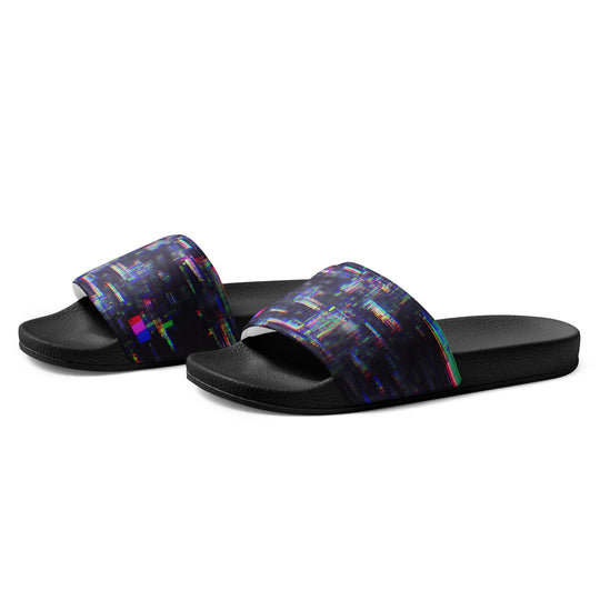 Glitchwear Men's Slides, AI Signature Style AI-Designed 32, view 3