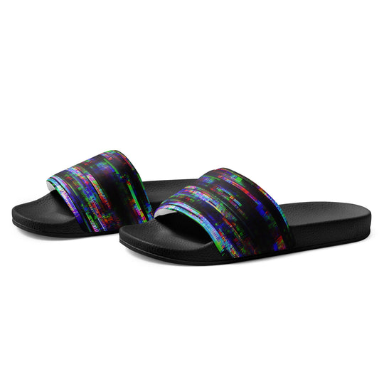 Glitchwear Men's Slides, AI Signature Style AI-Designed 45, view 3