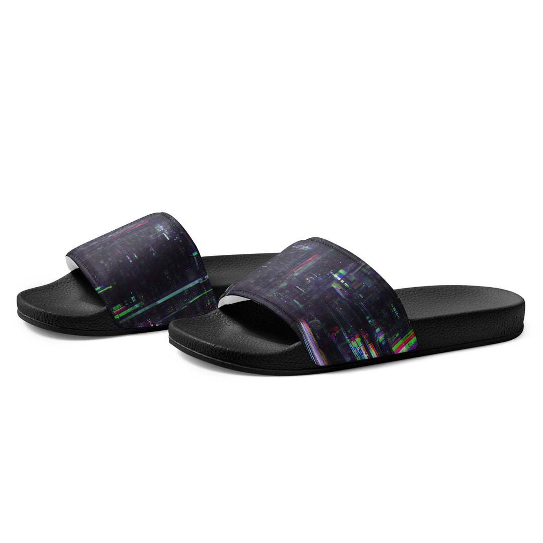 Glitchwear Men's Slides, AI Signature Style AI-Designed 25, view 3