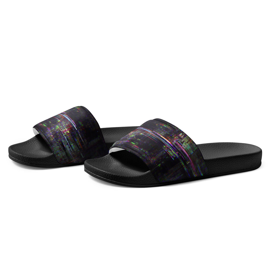Glitchwear Men's Slides, AI Signature Style AI-Designed 27, view 3