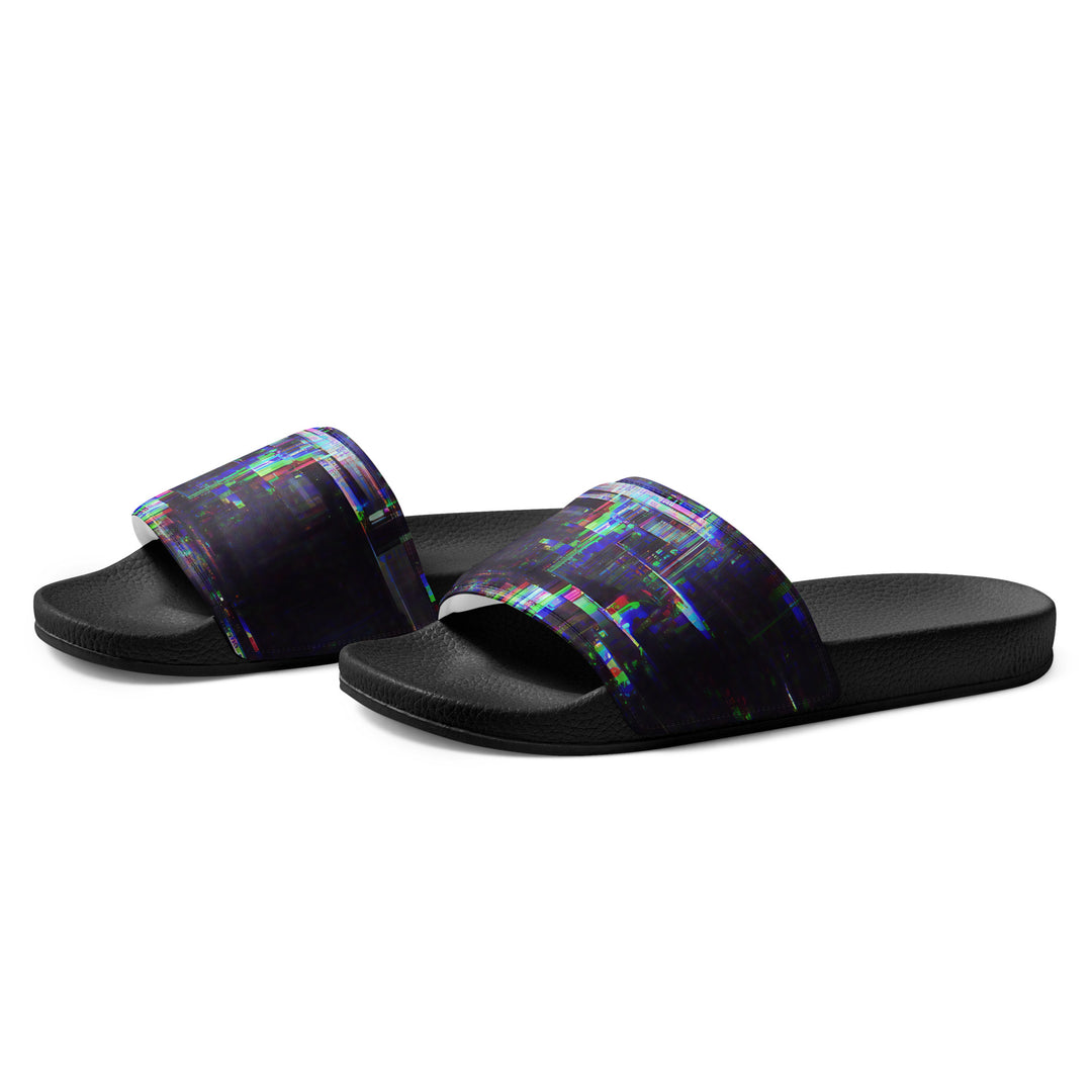 Glitchwear Men's Slides, AI Signature Style AI-Designed 24, view 3