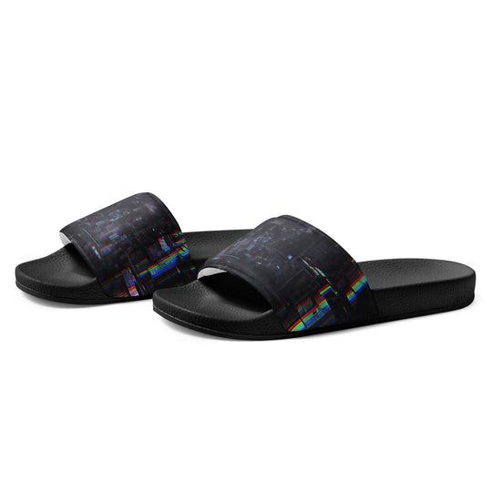 Glitchwear Men's Slides, AI Signature Style AI-Designed 26, view 3