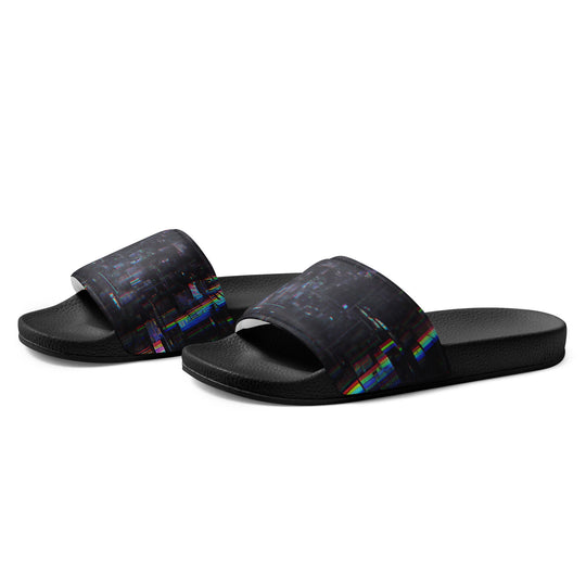 Glitchwear Men's Slides, AI Signature Style AI-Designed 23, view 3