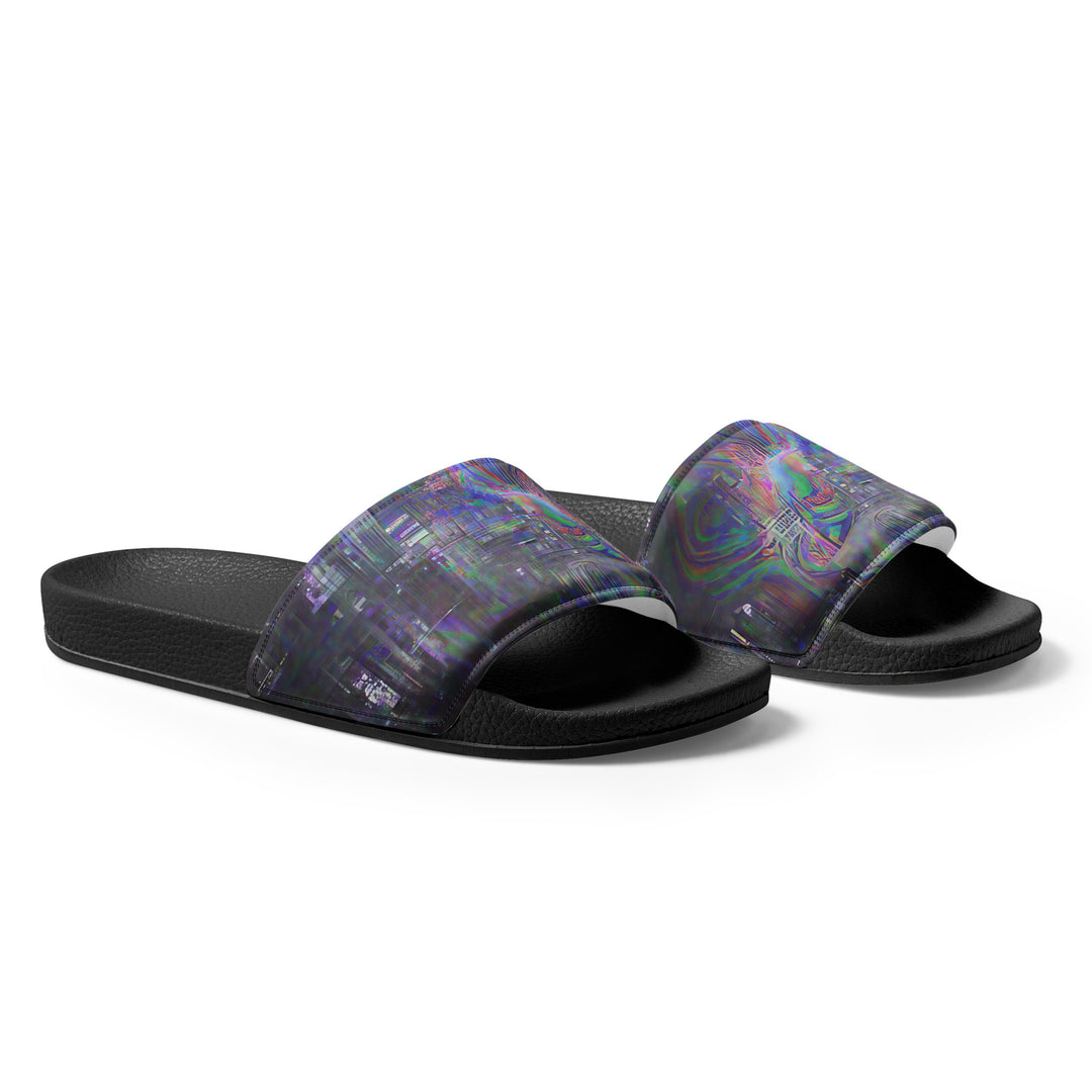 Glitchwear Men's Slides, AI Signature Style AI-Designed 4, view 5