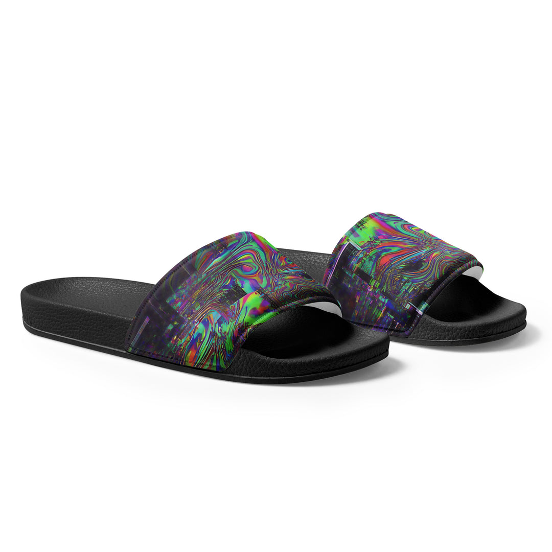 Glitchwear Men's Slides, AI Signature Style AI-Designed 6, view 5