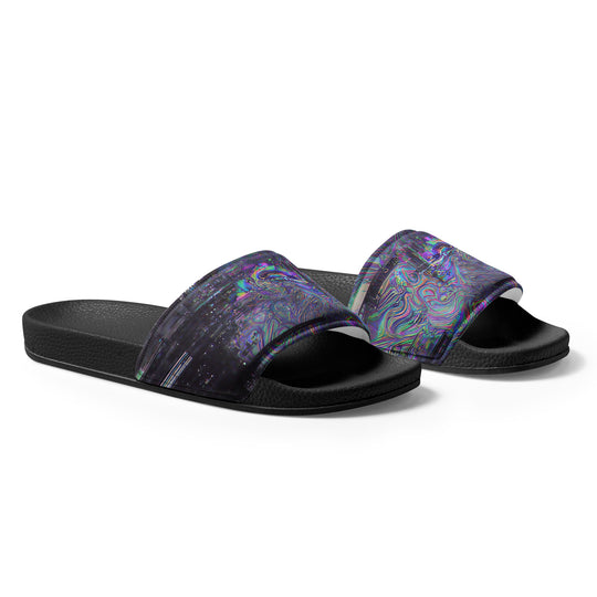 Glitchwear Men's Slides, AI Signature Style AI-Designed 7, view 5