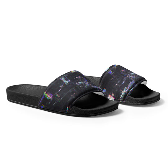 Glitchwear Men's Slides, AI Signature Style AI-Designed 28, view 5