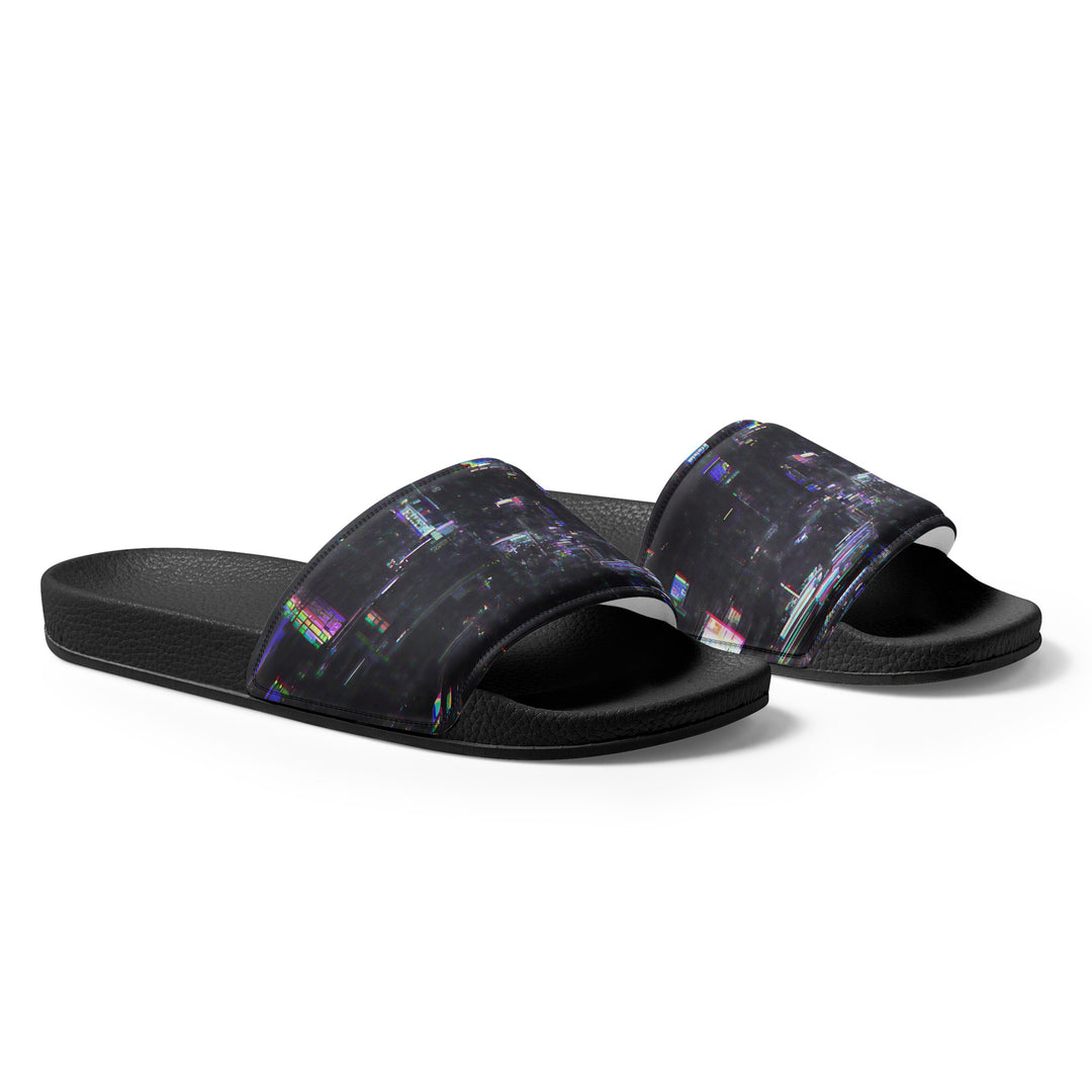 Glitchwear Men's Slides, AI Signature Style AI-Designed 28, view 5
