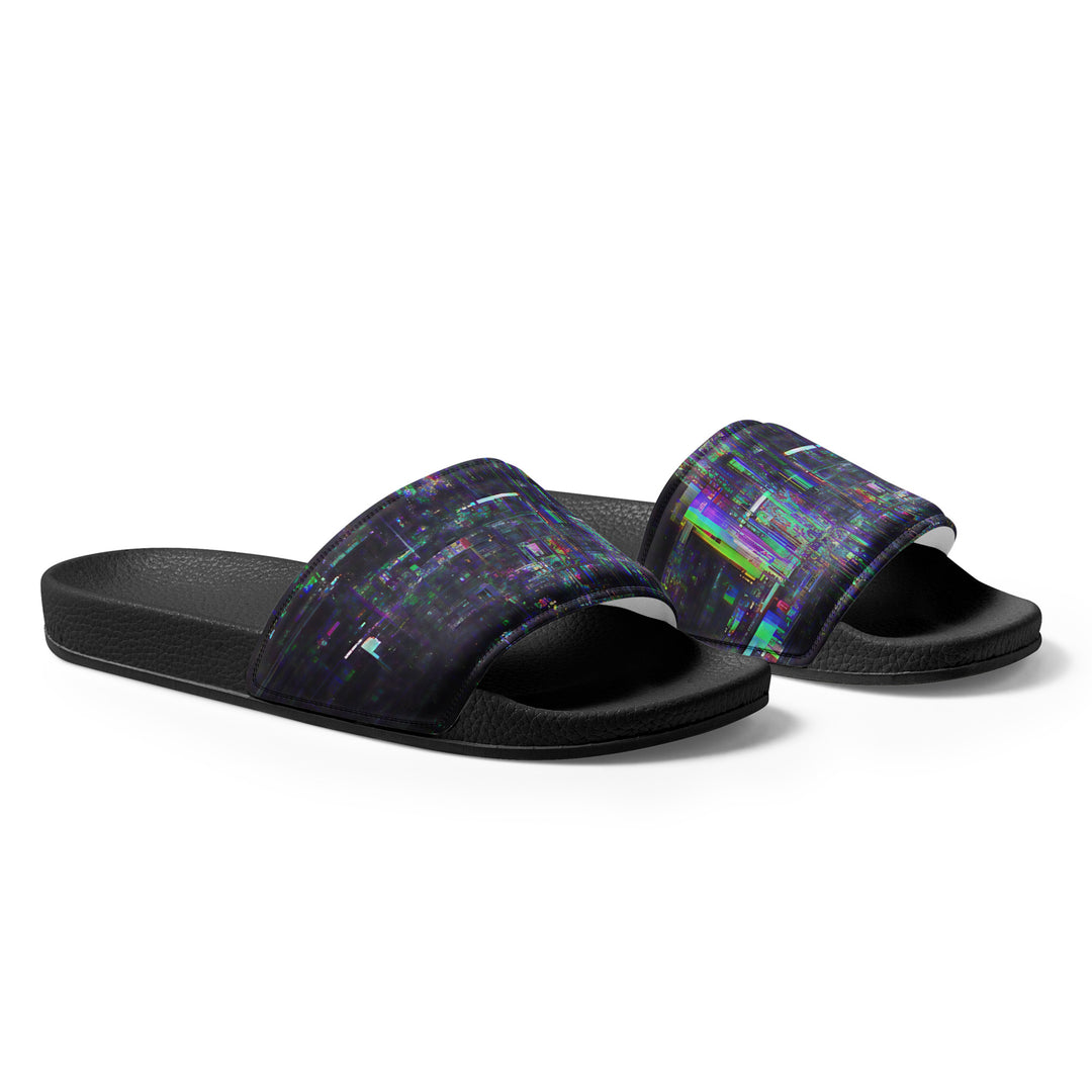Glitchwear Men's Slides, AI Signature Style AI-Designed 30, view 5