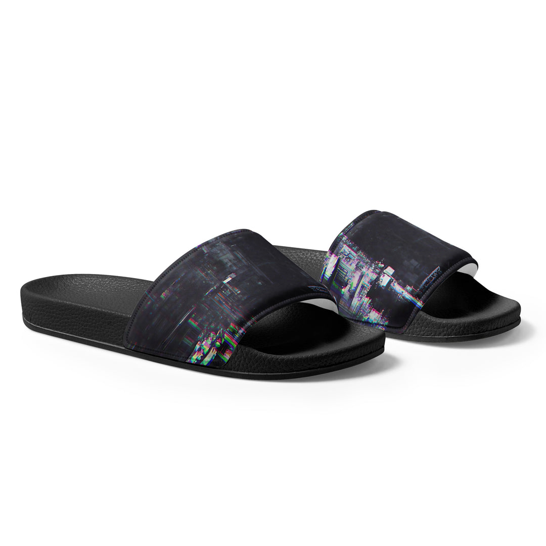 Glitchwear Men's Slides, AI Signature Style AI-Designed 33, view 5