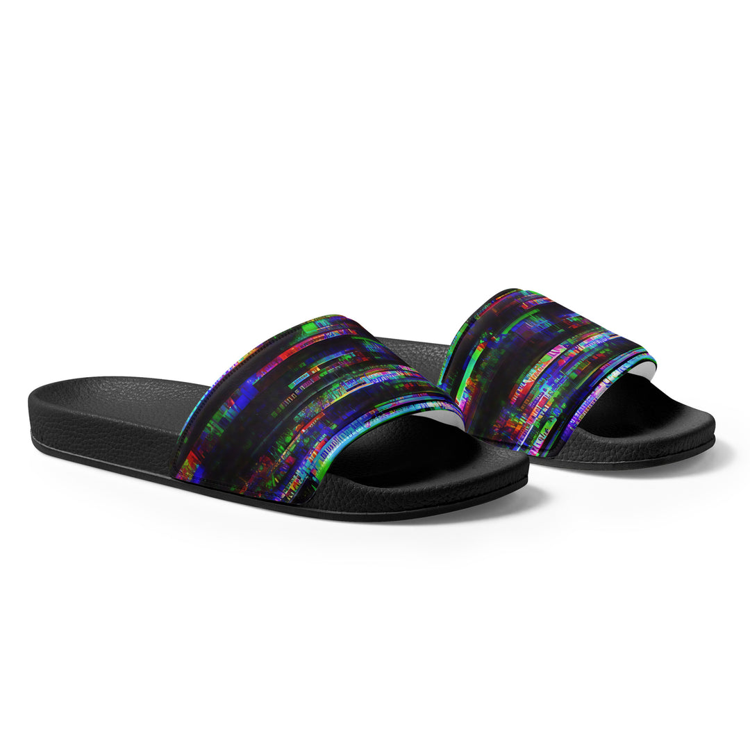 Glitchwear Men's Slides, AI Signature Style AI-Designed 45, view 5