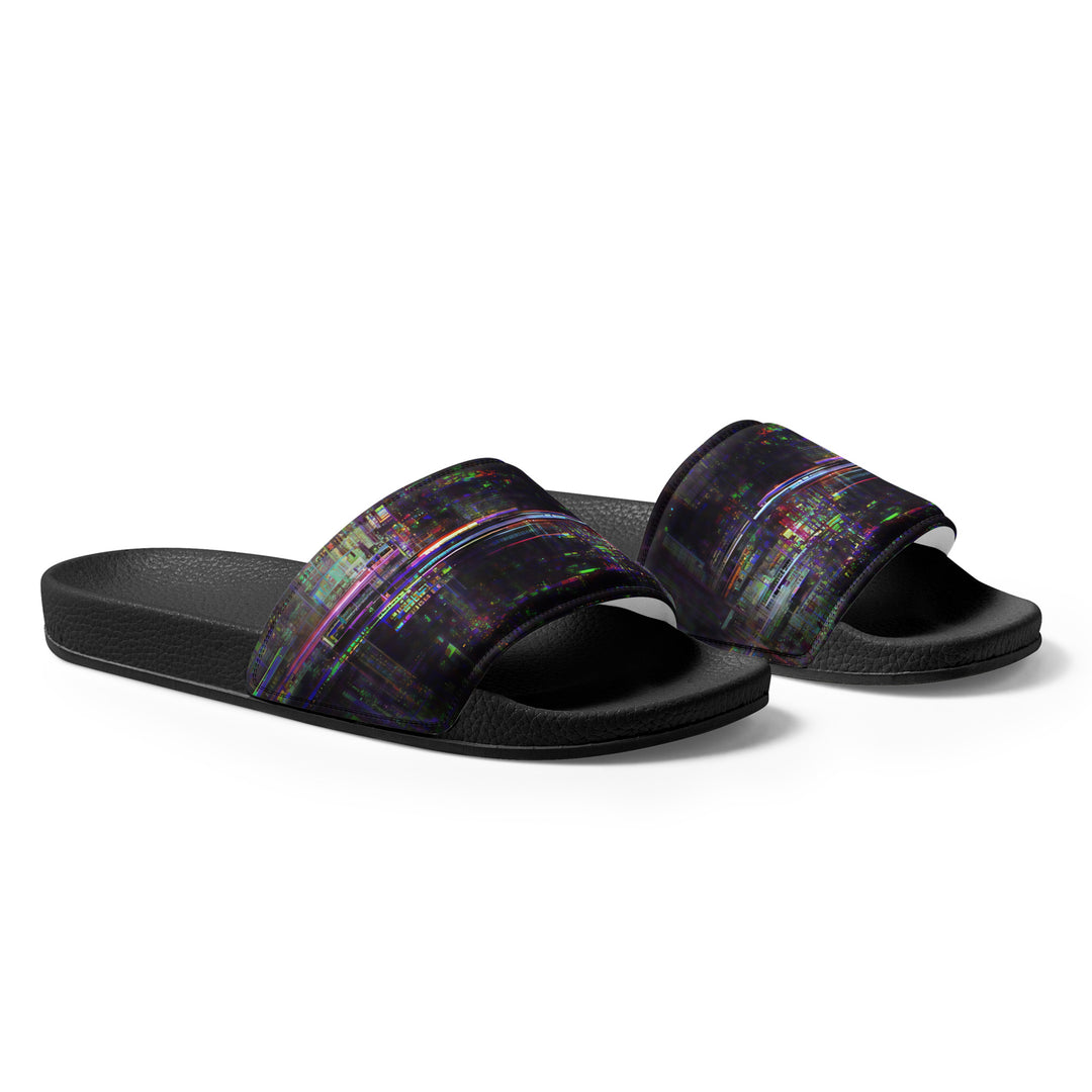 Glitchwear Men's Slides, AI Signature Style AI-Designed 27, view 5