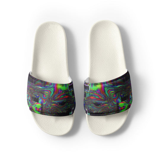 Glitchwear Men's Slides, AI Signature Style AI-Designed 6, view 8