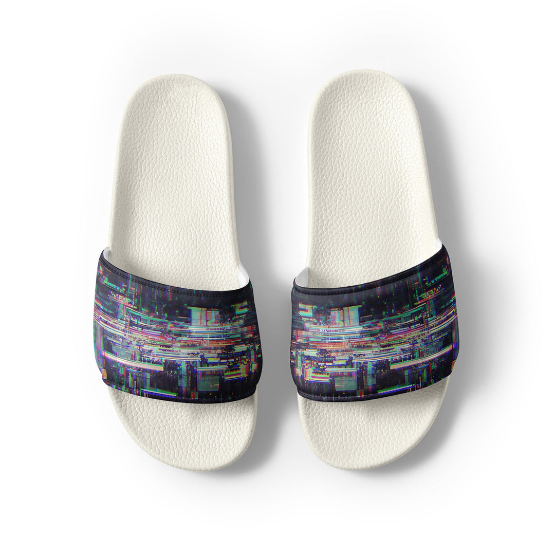 Glitchwear Men's Slides, AI Signature Style AI-Designed 29, view 8