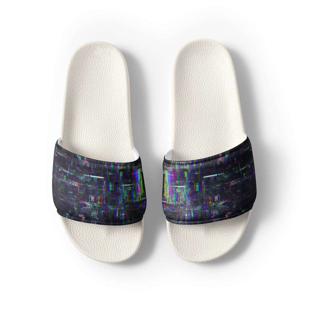 Glitchwear Men's Slides, AI Signature Style AI-Designed 30, view 8