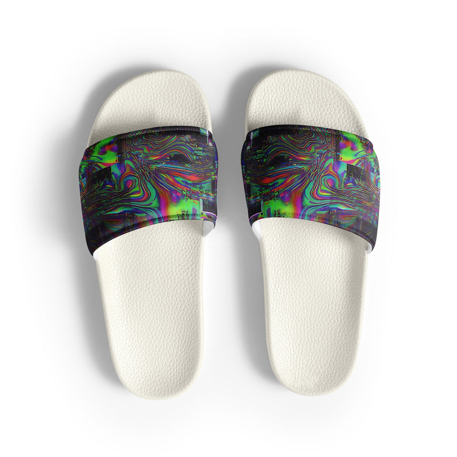 Glitchwear Men's Slides, AI Signature Style AI-Designed 6, view 2