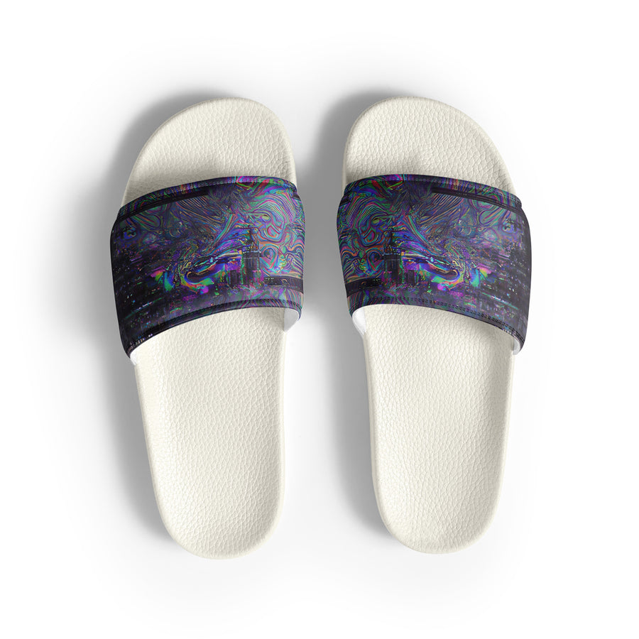 Glitchwear Men's Slides, AI Signature Style AI-Designed 7, view 2