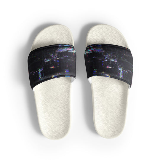 Glitchwear Men's Slides, AI Signature Style AI-Designed 28, view 2