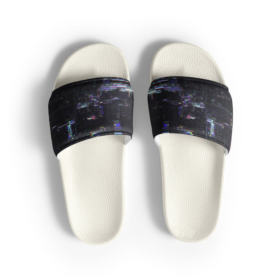 Glitchwear Men's Slides, AI Signature Style AI-Designed 28, view 2