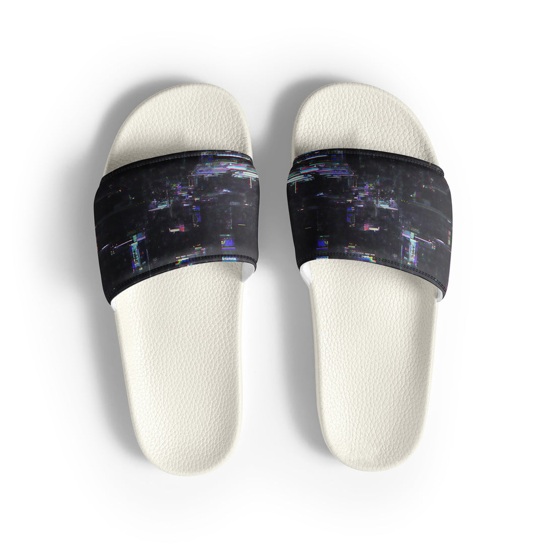 Glitchwear Men's Slides, AI Signature Style AI-Designed 28, view 2